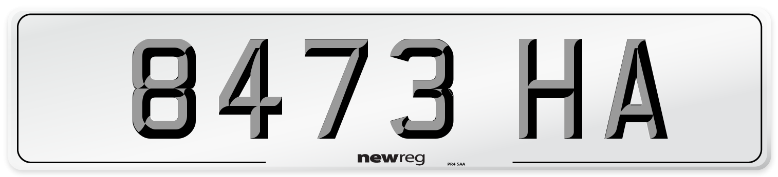 8473 HA Number Plate from New Reg